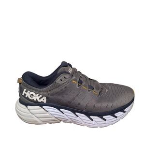 Hoka One One Gaviota 3 Men's Gray and White Athletic Shoes size 10D
